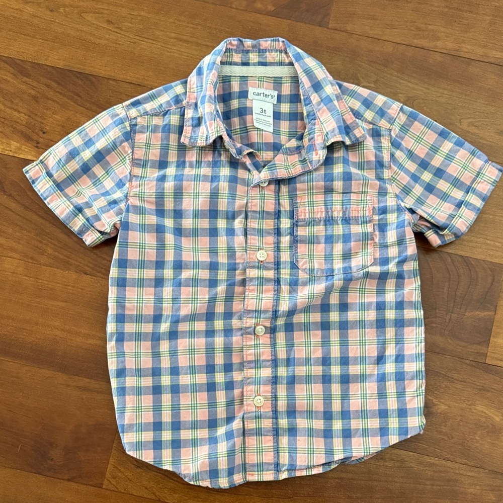 Carter's Kids Plaid Shirt in Pink and Blue